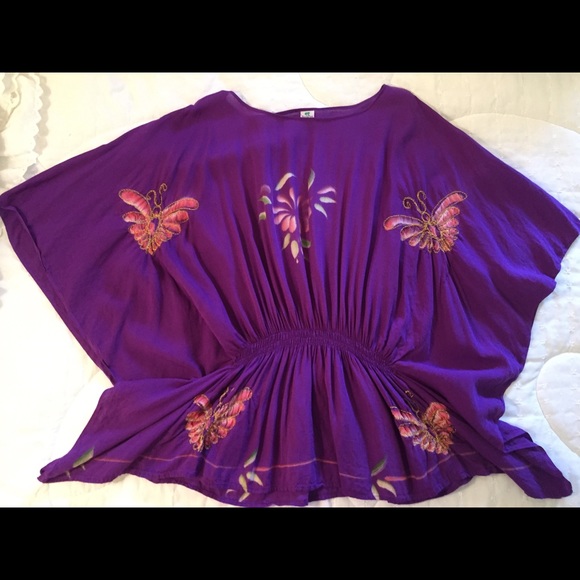 Tropical shirt/swimsuit cover up one size - Picture 1 of 2